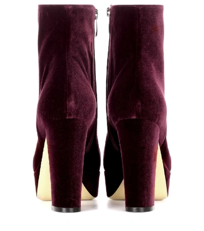 Shop Gianvito Rossi Exclusive To Mytheresa.com - Temple Velvet Platform Boots In Purple