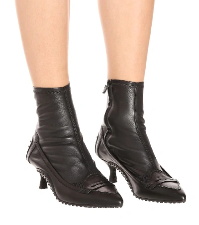 Shop Tod's X Alessandro Dell'acqua Leather Ankle Boots In Black