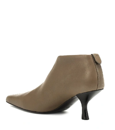 Shop The Row Bourgeoise Leather Ankle Boots In Green