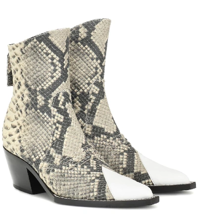 Shop Alyx Tex Leather Ankle Boot In Multicoloured