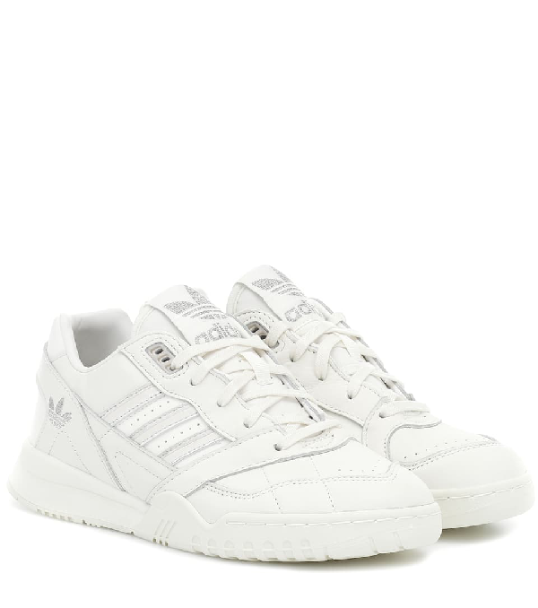 adidas white chunky leather low top sneakers