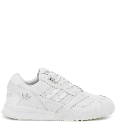 Shop Adidas Originals A.r. Leather Sneakers In White