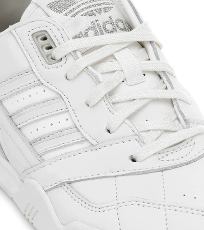 Shop Adidas Originals A.r. Leather Sneakers In White