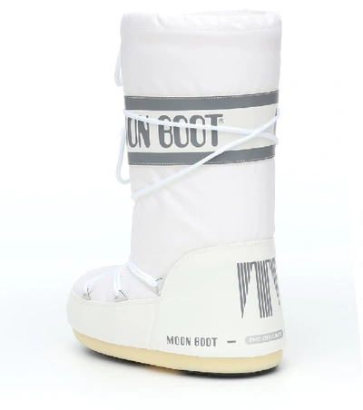 Moon Boot Icon Shell And Faux Leather Snow Boots In White