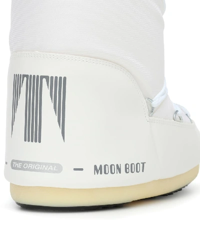 Moon Boot Icon Shell And Faux Leather Snow Boots In White