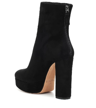 Shop Alexandre Birman Rachel Suede Ankle Boots In Black