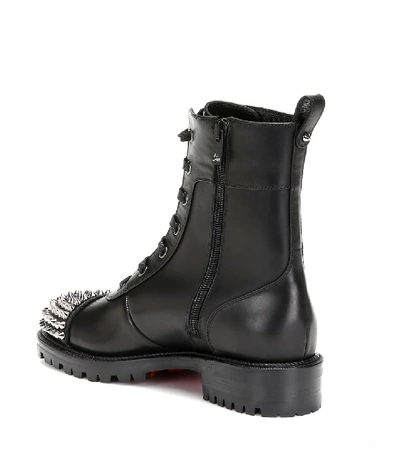 Shop Christian Louboutin Spike-embellished Ankle Boots In Black