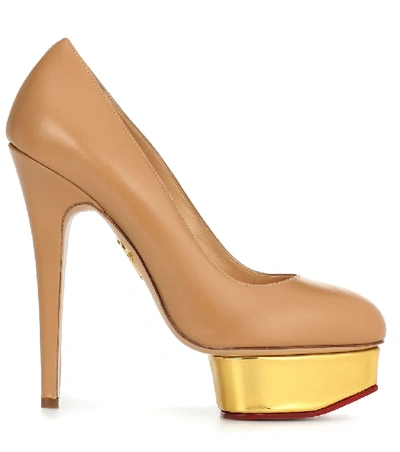 Shop Charlotte Olympia Dolly Plateau Pumps In Beige
