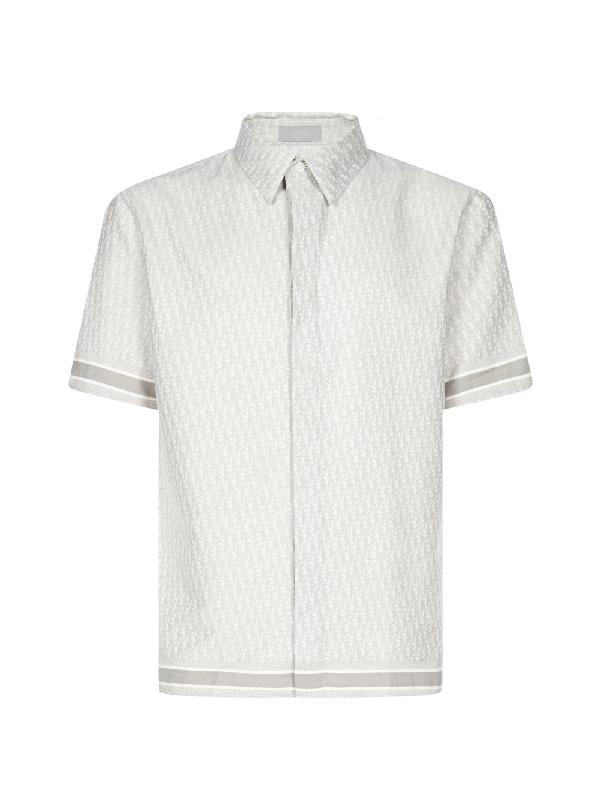 Dior Homme All Over Logo Shirt In Whim White | ModeSens