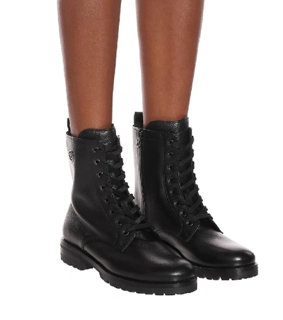 Shop Bogner New Meribel Leather Ankle Boots In Black