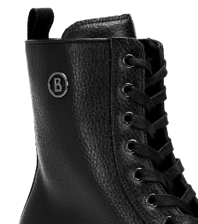 Shop Bogner New Meribel Leather Ankle Boots In Black