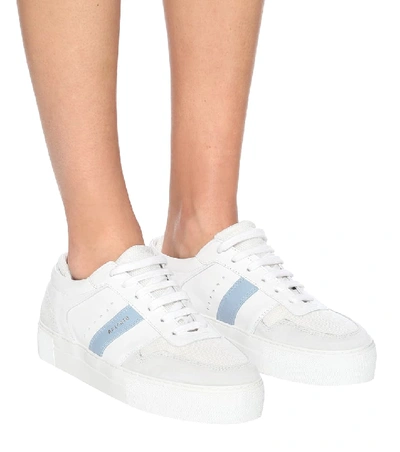 Shop Axel Arigato Platform Leather Sneakers In White