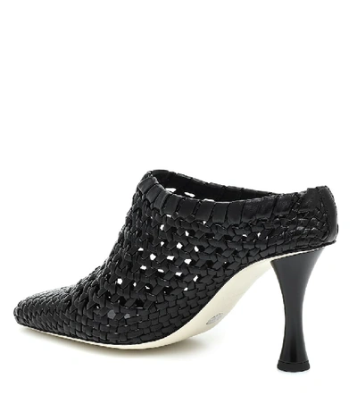 Shop Proenza Schouler Woven Leather Ankle Boots In Black