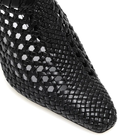 Shop Proenza Schouler Woven Leather Ankle Boots In Black