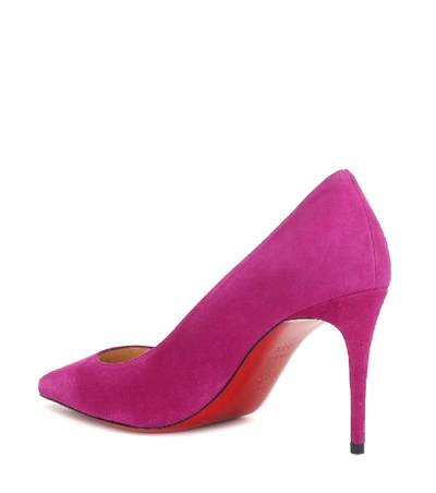 Shop Christian Louboutin Kate 85 Suede Pumps In Pink