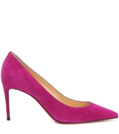 Shop Christian Louboutin Kate 85 Suede Pumps In Pink