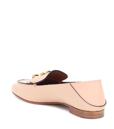 Shop Chloé C Leather Loafers In Pink