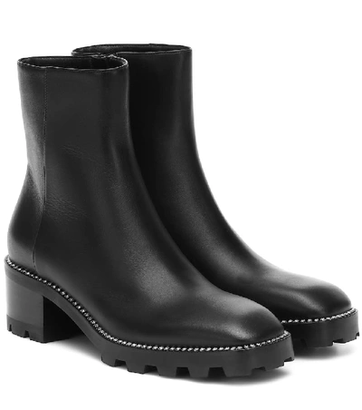 Shop Jimmy Choo Maya 35 Leather Ankle Boots In Black