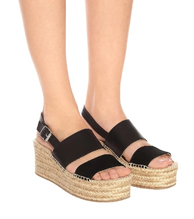 Shop Rag & Bone Edie Leather Espadrille Sandals In Black