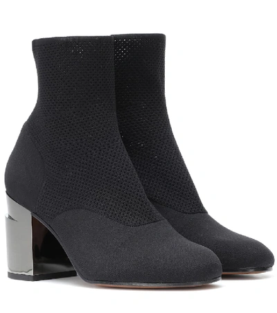 Shop Clergerie Keane Stretch-knit Ankle Boots In Black