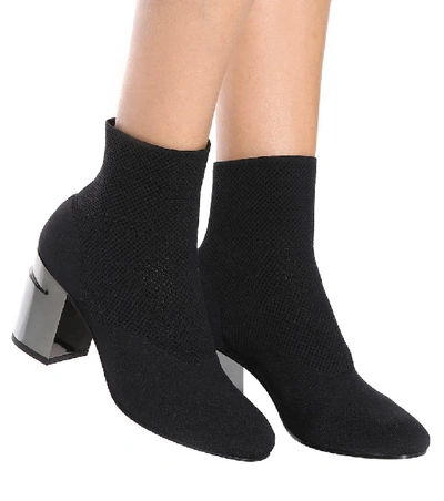 Shop Clergerie Keane Stretch-knit Ankle Boots In Black