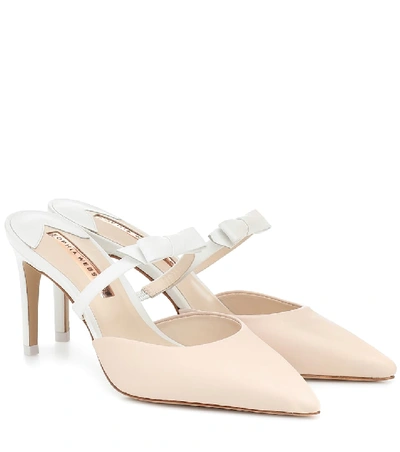 Shop Sophia Webster Laurellie Leather Mules In Neutrals