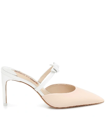 Shop Sophia Webster Laurellie Leather Mules In Neutrals