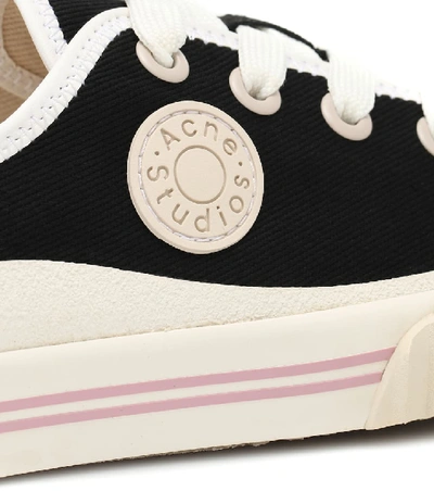 Shop Acne Studios Canvas Sneakers In Black