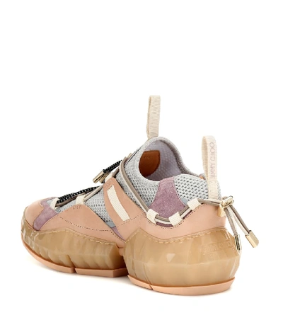 Shop Jimmy Choo Diamond Trail/f Mesh Sneakers In Multicoloured