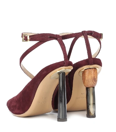 Shop Jacquemus Les Chaussures Faya Suede Pumps In Red