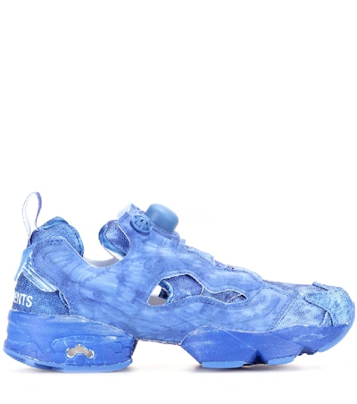 Shop Vetements X Reebok Sneakers In Blue