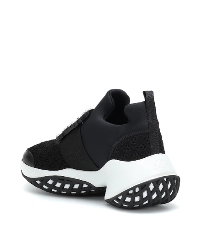 Shop Roger Vivier Viv' Run Sneakers In Black