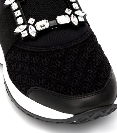 Shop Roger Vivier Viv' Run Sneakers In Black