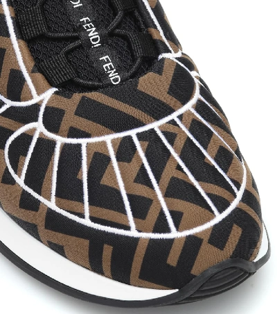 Fendi Ffreedom Logo Embroidered Sneaker In Brown