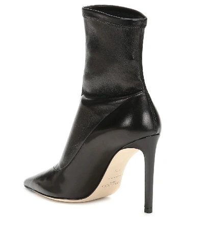 Shop Jimmy Choo Brin 100 Leather Ankle Boots In Black