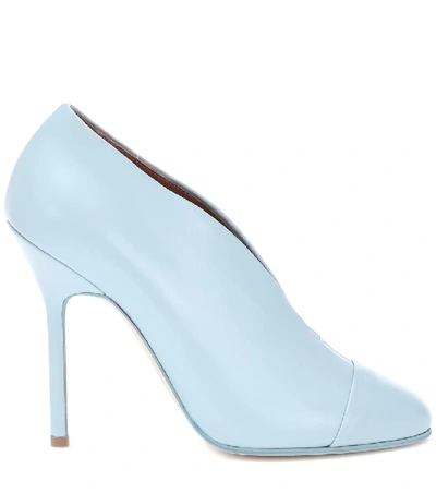 Shop Victoria Beckham Refined Pin Leather Pumps In Blue