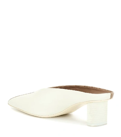 Shop Mercedes Castillo Alenna Leather Mules In Beige