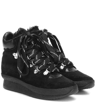 Shop Isabel Marant Brendta Suede Ankle Boots In Black