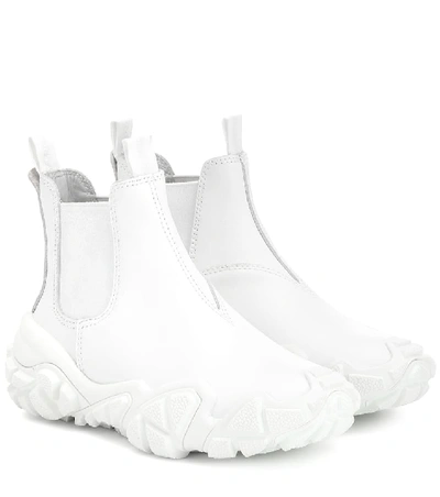 Shop Acne Studios Rubberized-leather Ankle Boots In White