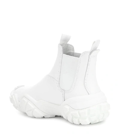 Shop Acne Studios Rubberized-leather Ankle Boots In White