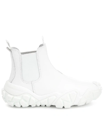 Shop Acne Studios Rubberized-leather Ankle Boots In White