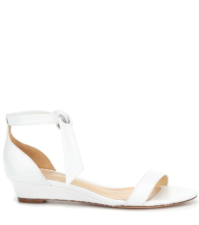 Shop Alexandre Birman Clarita Leather Sandals In White