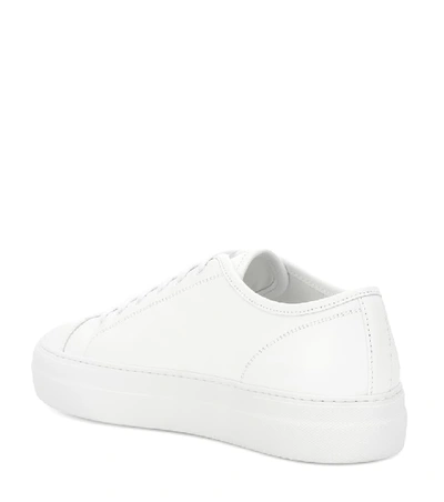 Shop Common Projects Tournament Low Leather Sneakers In White