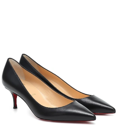 Shop Christian Louboutin Kate 55 Leather Pumps In Black