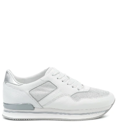 Shop Hogan H222 Leather Sneakers In White