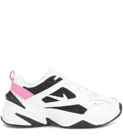 Shop Nike M2k Tekno Leather Sneakers In White