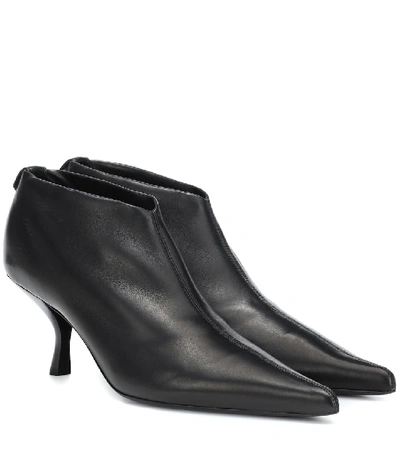 Shop The Row Bourgeoise Leather Ankle Boots In Black