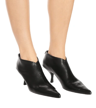 Shop The Row Bourgeoise Leather Ankle Boots In Black