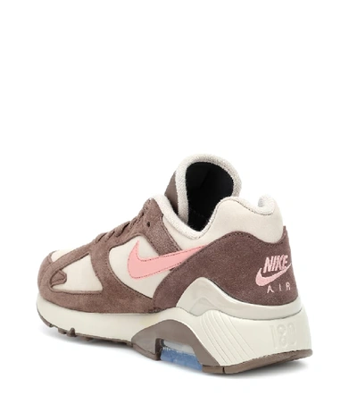 Shop Nike Air Max 180 Leather Sneakers In Brown