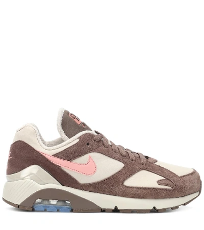 Shop Nike Air Max 180 Leather Sneakers In Brown